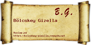 Bölcskey Gizella névjegykártya