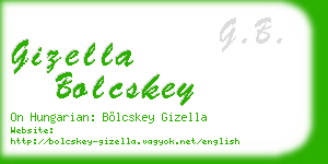 gizella bolcskey business card