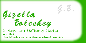 gizella bolcskey business card